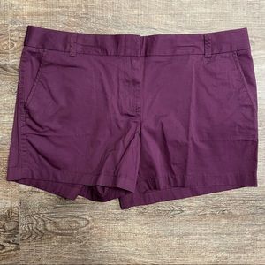 Jcrew dark purple chino shorts